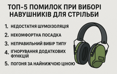 ТОП-5 помилок при виборі навушників для стрільби ТОП-5 помилок при виборі навушників для стрільби