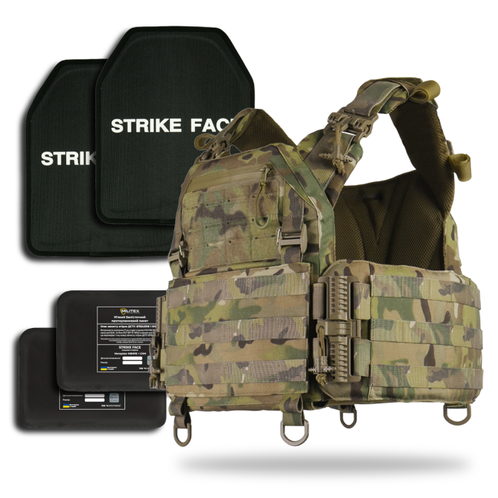 Плитоноска Kiborg GU gen.2 з балістичним захистом та бронеплитами