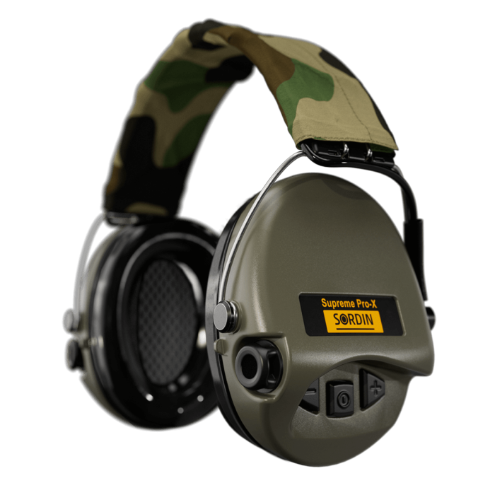 Активні навушники Sordin Supreme Pro-X Headband PVC Green олива