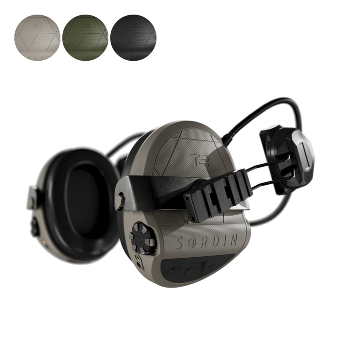 Активні навушники Sordin Supreme T2 Rear ARC Rails Memory Foam Tan койот