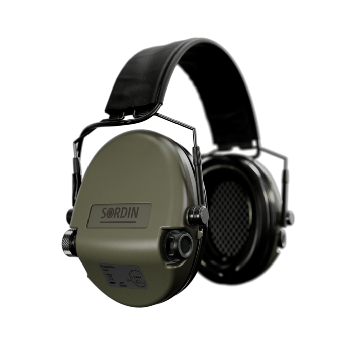 Активні навушники Sordin Supreme Mil AUX Slim HB Green олива