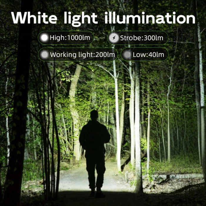 Ручний ліхтар з лазером і ультрафіолетом TANK007 WF02L