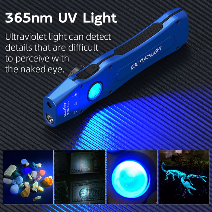 Ручний ліхтар з лазером і ультрафіолетом TANK007 WF02L