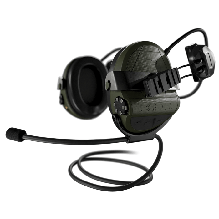 Активні навушники Sordin Supreme T2 Rear ARC Rails Memory Foam Green олива