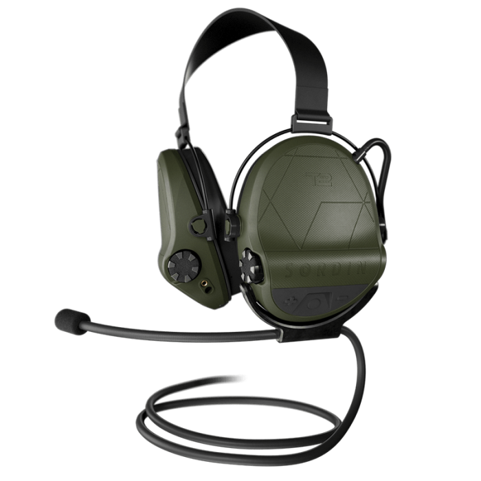 Активні навушники Sordin Supreme T2 Neckband Memory Foam Green олива