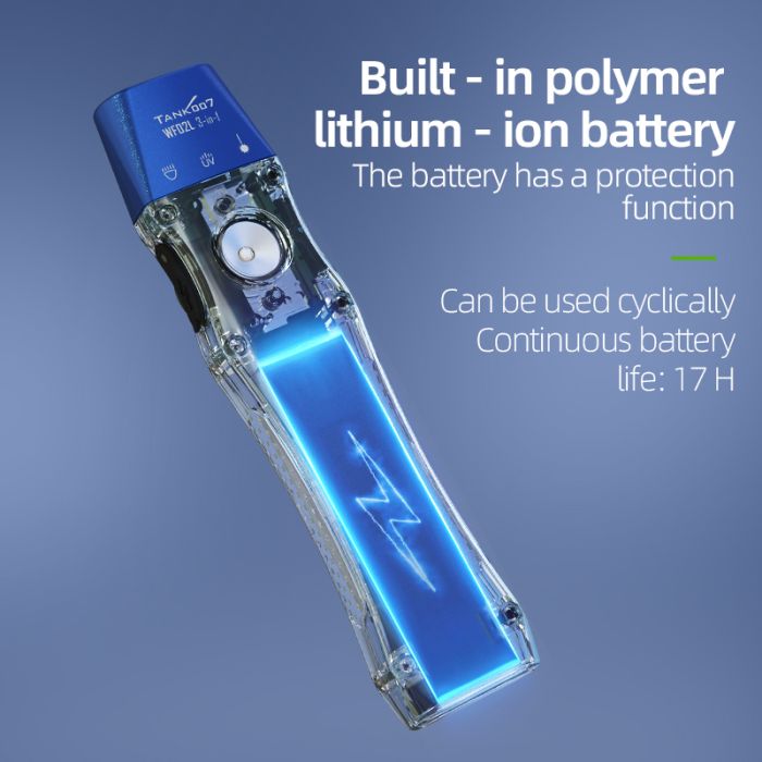 Ручний ліхтар з лазером і ультрафіолетом TANK007 WF02L