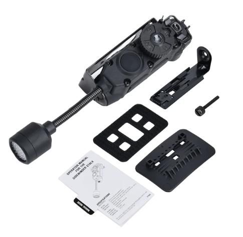 Тактичний ліхтар на шолом WOSPORT Sidewinder MPLS 5LED чорні