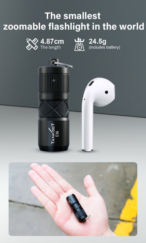 Ліхтар-брелок TANK007 E16 mini