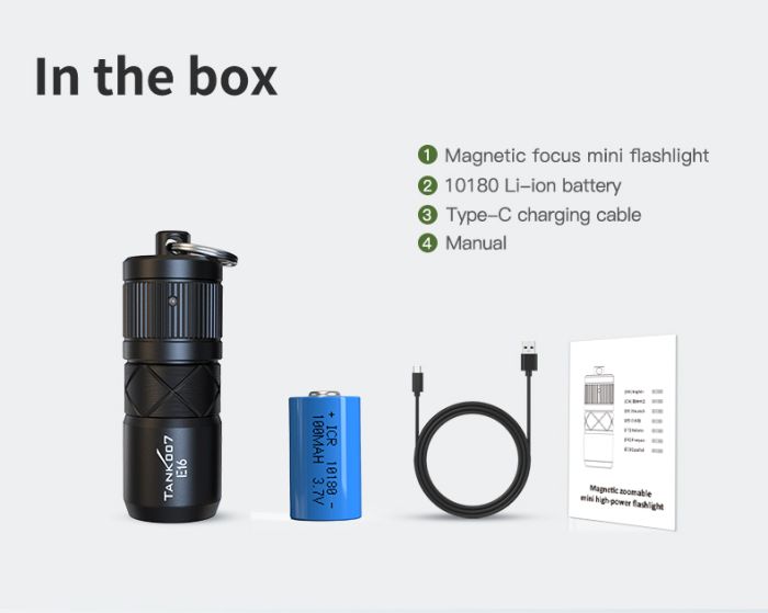 Ліхтар-брелок TANK007 E16 mini