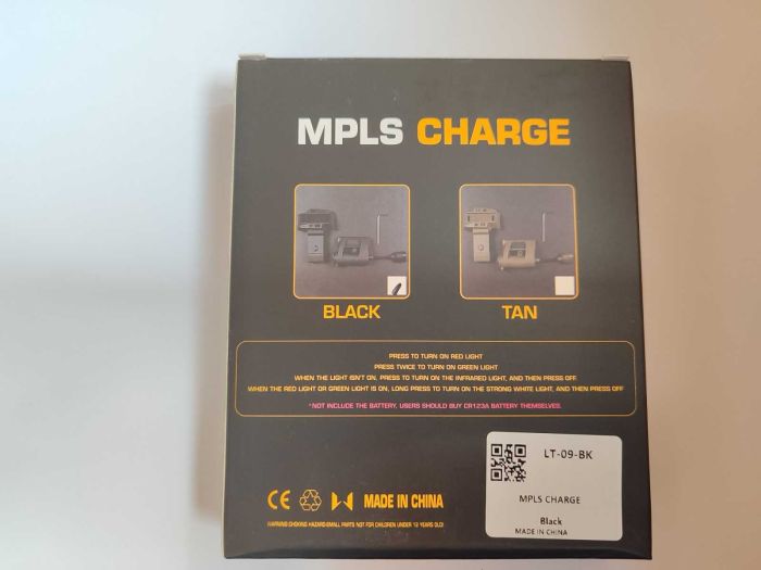 Ліхтарик на шолом WOSPORT Charge MPLS Чорні