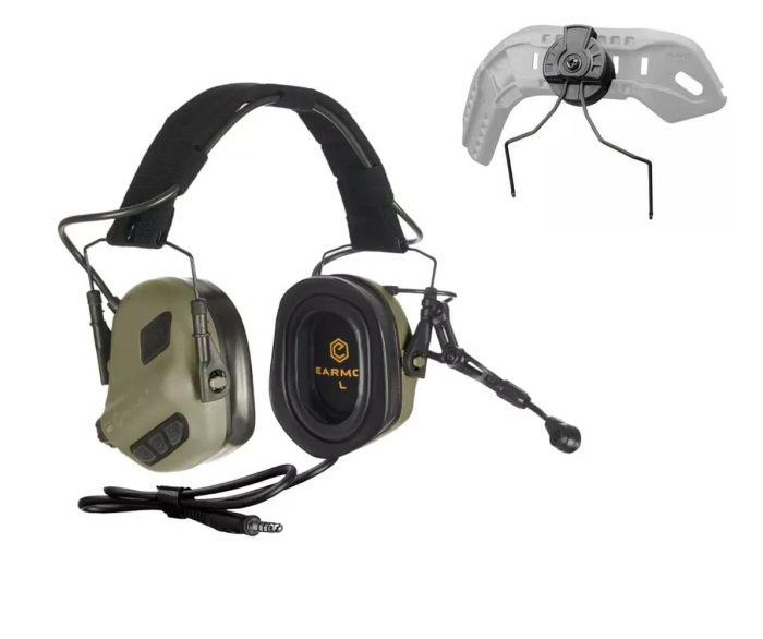 Навушники активні EARMOR M32 PLUS + Кпіплення М11 олива