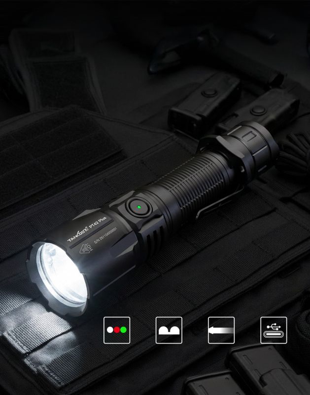 Ручний тактичний ліхтар з зеленим та червоним світлом TANK007 PT42 Plus