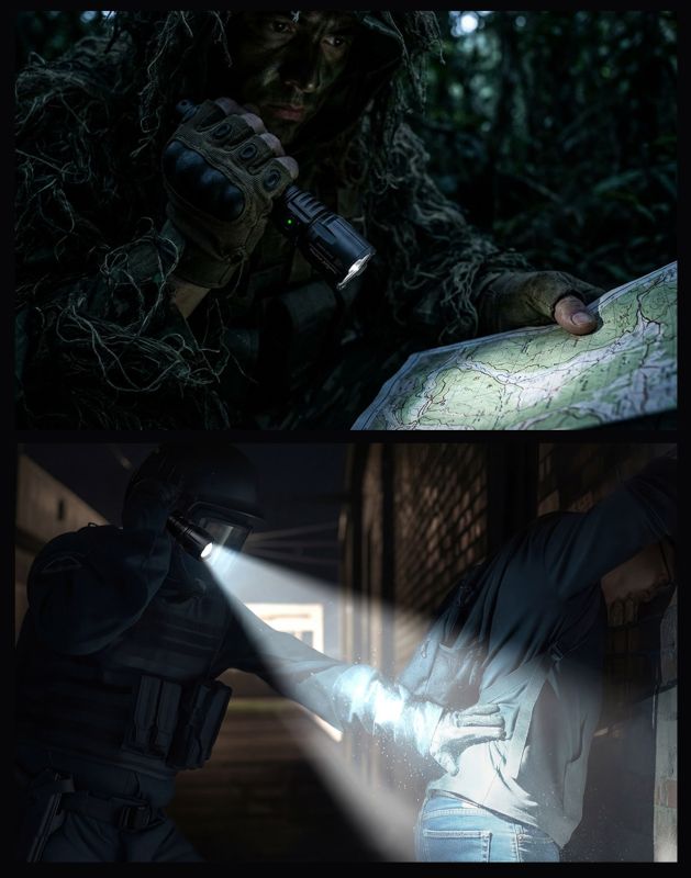 Ручний тактичний ліхтар з зеленим та червоним світлом TANK007 PT42 Plus