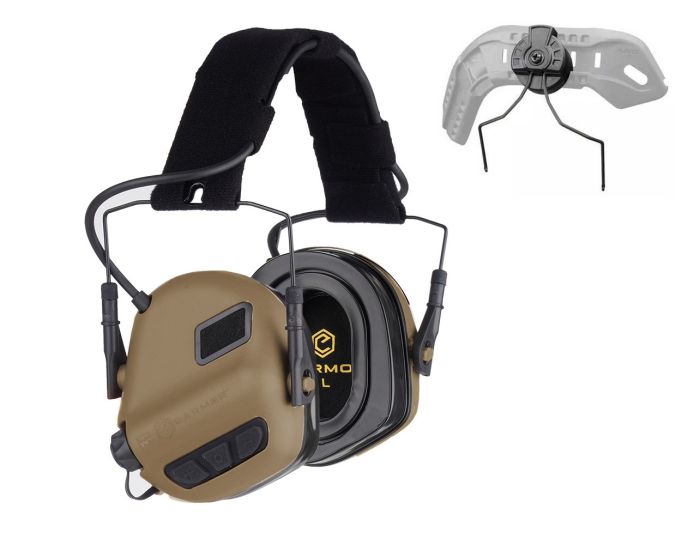 Навушники активні EARMOR M31 Plus + Кріплення М11 койот