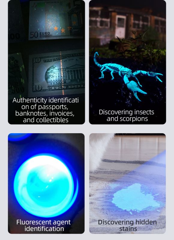 Ручний ліхтар з лазером і ультрафіолетом TANK007 WF02L