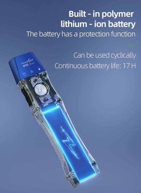 Ручний ліхтар з лазером і ультрафіолетом TANK007 WF02L