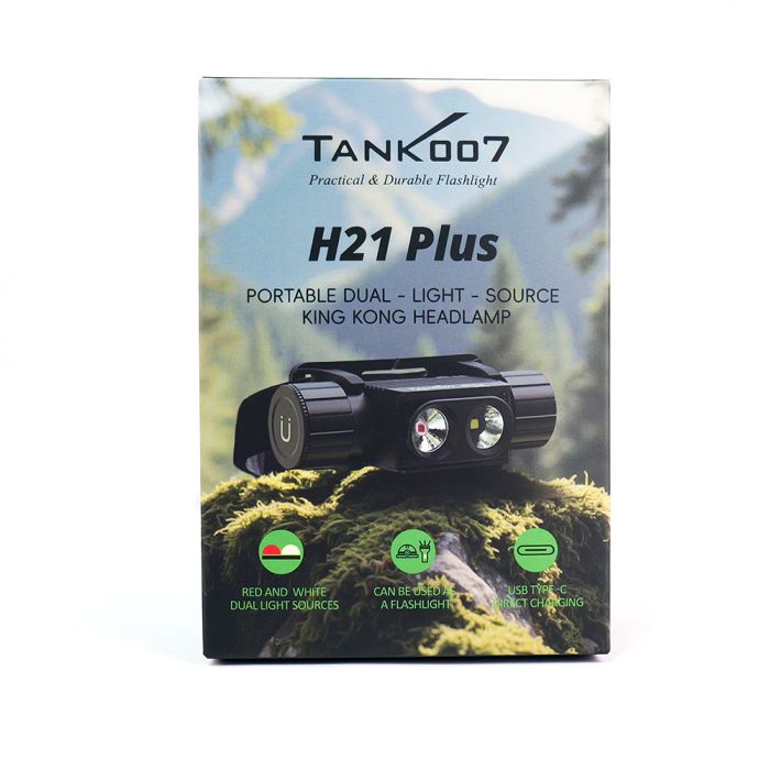 Налобний тактичний ліхтар Tank007 H21 plus
