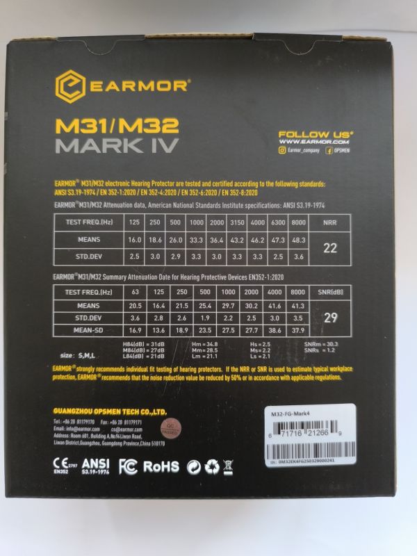 Навушники активні EARMOR M32X Mark4 MilPro Олива